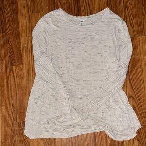 Old Navy Women's Light Gray Long Sleeve Sweatshirt